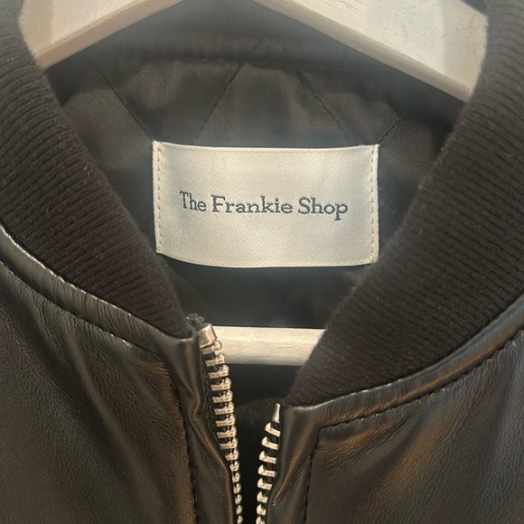The Frankie Shop Bomber Leather Jacket - Picture 5 of 16